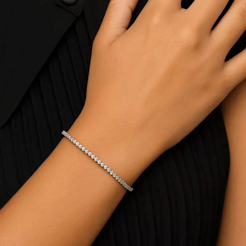 14K Yellow Gold Four-Prong Diamond Tennis Bracelet (2 1/2 ct. tw.)